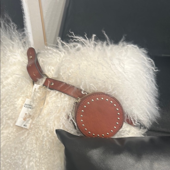 Rebecca Minkoff-Brown Studded Leather Belt Bag - Picture 1 of 8